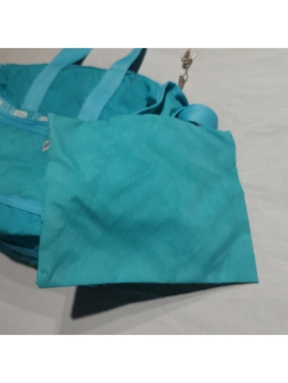 LeSportsac Aqua Medium Weekender Bag Vintage Made in USA - Picture 10 of 16